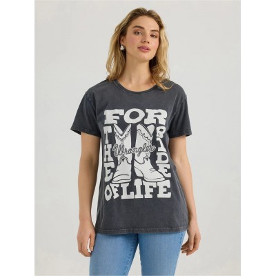 T-shirt Wrangler botte femme 