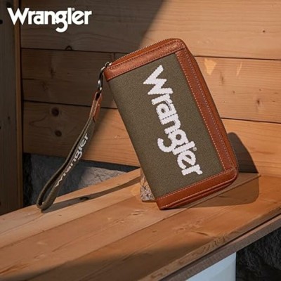 Porte feuille Wrangler logo vert 