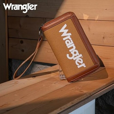 Porte feuille Wrangler logo brun