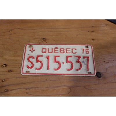 Plaque de motoneige 1976