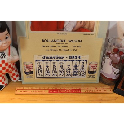 Calendrier boulangerie Wilson 1954