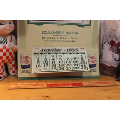 Calendrier boulangerie Wilson 1955