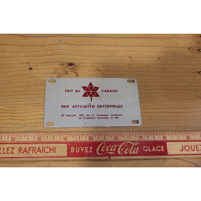 Plaque miniature 1967