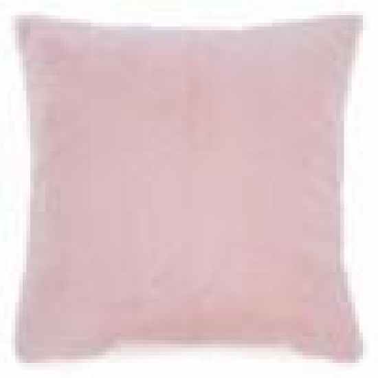 Coussin en fausse fourrure rose pale