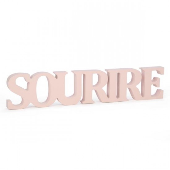 Décor SOURIRE rose pale