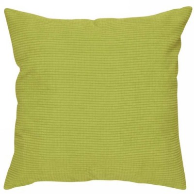 Coussin vert lime à motif quadrillé