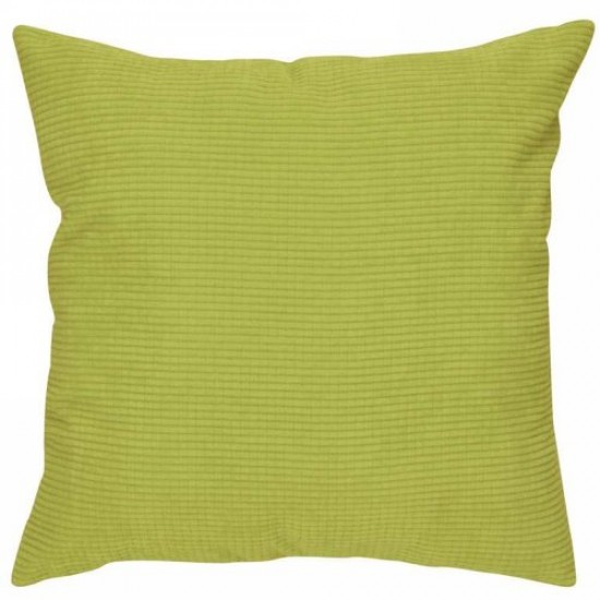 Coussin vert lime à motif quadrillé