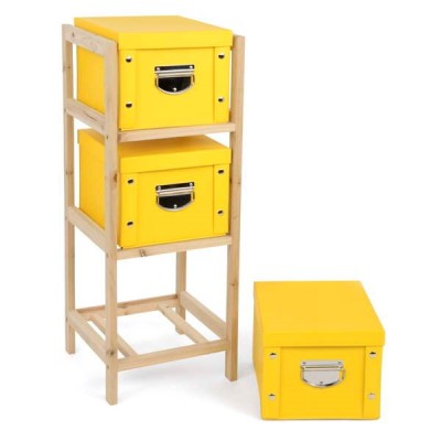 Unité de rangement - paniers jaunes