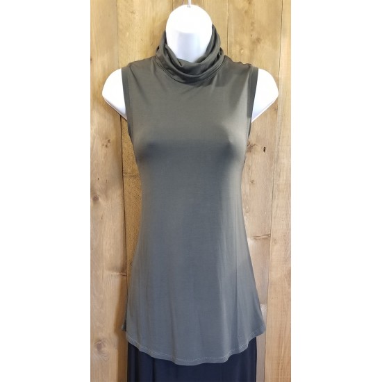 Top cou bamboo olive