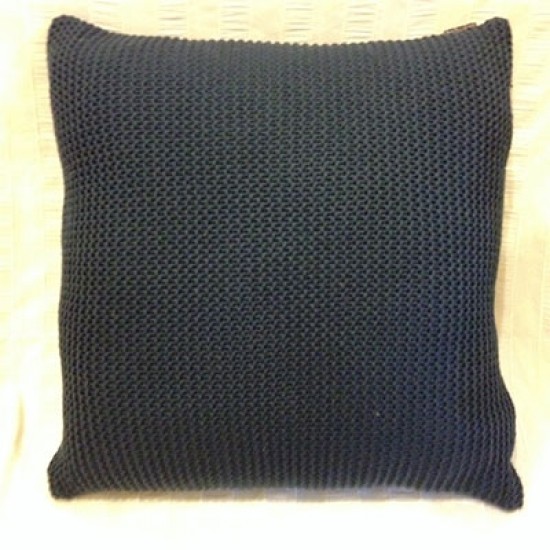 Coussin tricot marine
