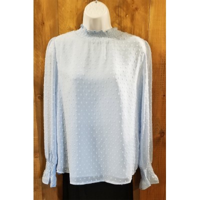 Blouse tunic bleu poudre