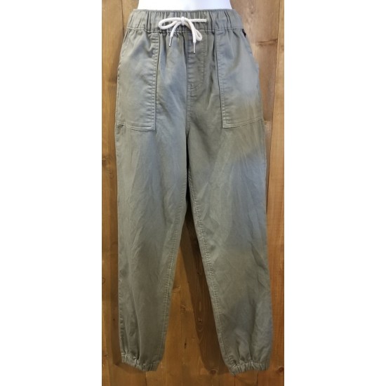 pantalon kaki bas et taille élastique