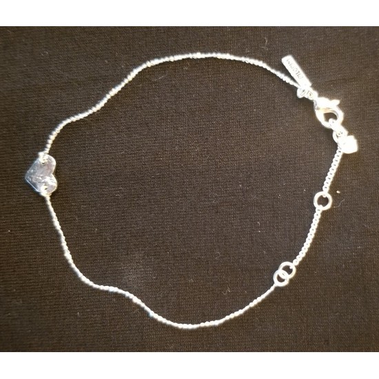 pilgrim bijou bracelet coeur argent sophia