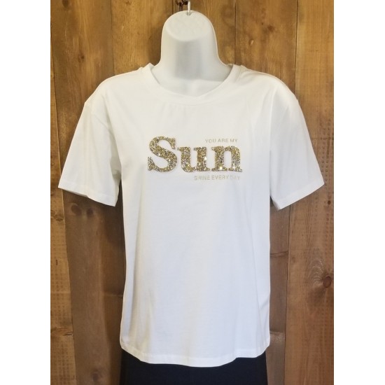 t-shirt blanc sun