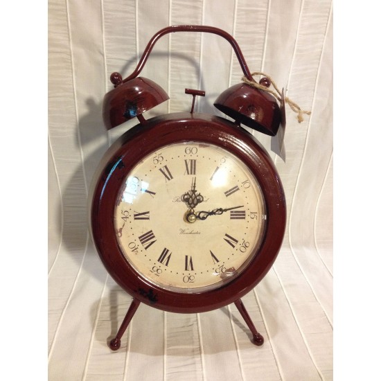 Horloge cadran rouge antique