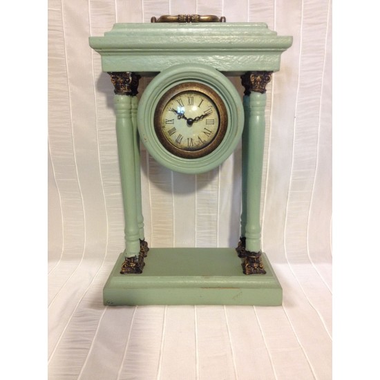 Horloge pendule vert antique