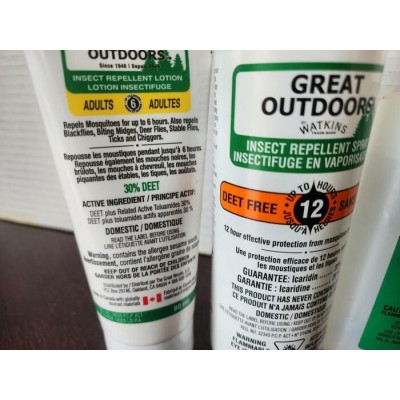 Lot de 3 répulsifs à insectes Great Outdoors Watkins – Adultes et enfants