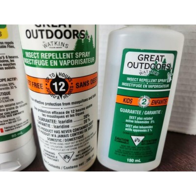 Lot de 3 répulsifs à insectes Great Outdoors Watkins – Adultes et enfants