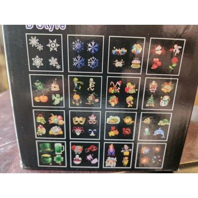 Projecteur extérieur LED à motifs interchangeables – 12 thèmes de projection inclus