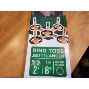 Jeu de lancer d’anneaux en bois massif Rustik...