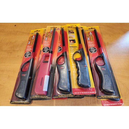 Lot de 10 briquets à gaz allume-feu pour BBQ, foyer et chandelles