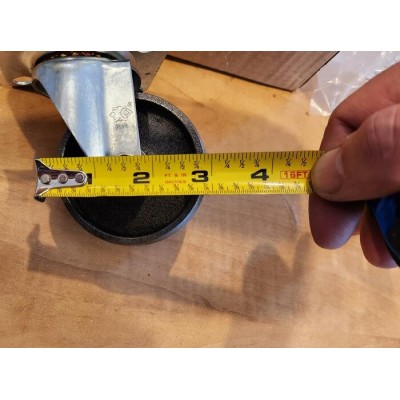 Ensemble de 4 roulettes pivotantes en acier – 3 pouces