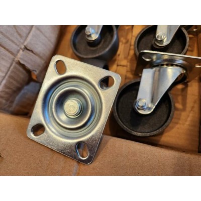 Ensemble de 4 roulettes pivotantes en acier – 3 pouces