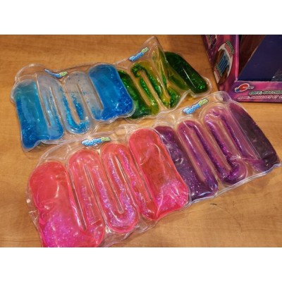 Présentoir de 12 jouets sensoriels Tubeez Glitter – Jouets anti-stress colorés