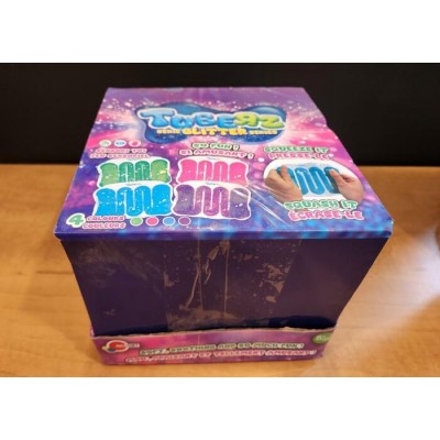 Présentoir de 12 jouets sensoriels Tubeez Glitter – Jouets anti-stress colorés