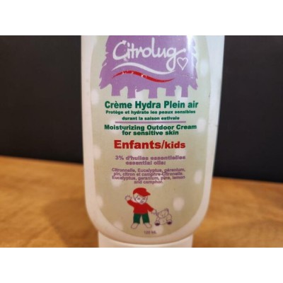 Crème Hydra Plein Air Citrolug Enfants 120 ml – Hydratante aux huiles essentielles