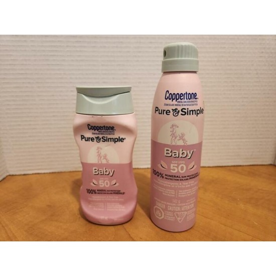 Coppertone Pure & Simple Baby FPS 50 – Crème... Coppertone Pure & Simple Baby FPS 50 – Crème...