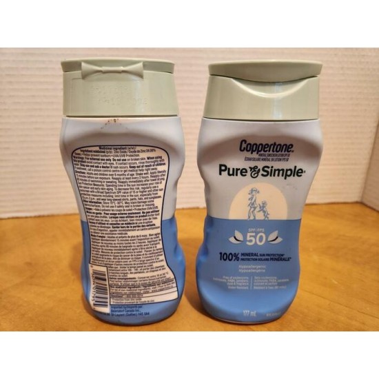 Coppertone Pure & Simple FPS 50 – Crème solaire... Coppertone Pure & Simple FPS 50 – Crème solaire...