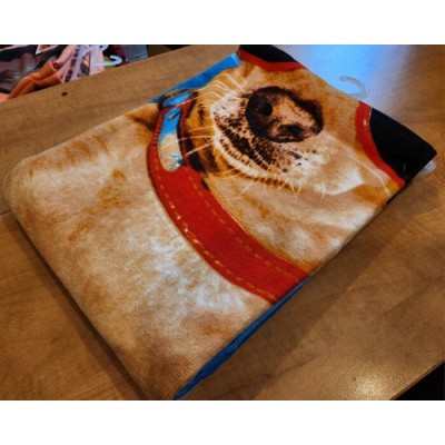 Serviette de plage amusante Chien avec lunettes – S&CO Home | 71 x 147 cm