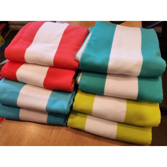 Serviette de plage rayée à séchage rapide 69 x 137 cm – Cabana Beach Towel – Plusieurs couleurs