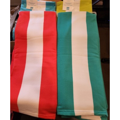Serviette de plage rayée à séchage rapide 69 x 137 cm – Cabana Beach Towel – Plusieurs couleurs