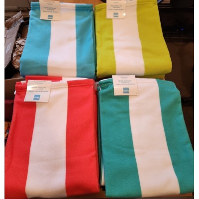 Serviette de plage rayée à séchage rapide 69 x 137 cm – Cabana Beach Towel – Plusieurs couleurs