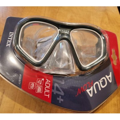 Masque de plongée Intex Aqua Flow adulte – Lunettes de natation et snorkeling – Noir ou bleu