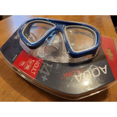 Masque de plongée Intex Aqua Flow adulte – Lunettes de natation et snorkeling – Noir ou bleu