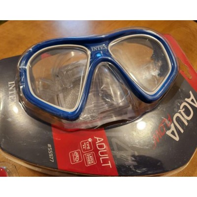 Masque de plongée Intex Aqua Flow adulte – Lunettes de natation et snorkeling – Noir ou bleu