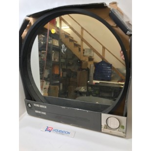Miroir rond en bois noir de 21.6 po de diamètre...