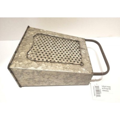 Boîte murale vintage en acier galvanisé avec porte serviette