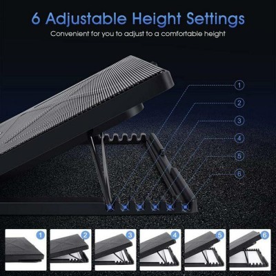 Support réglable ventilé pour ordinateur portable, Kootek®