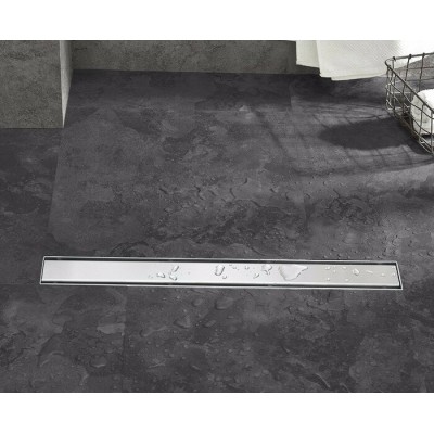 Drain de douche en acier inoxydable 27.5'' (700mm.)   ** NEUF **