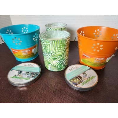 Lot de 4 Bougies à la Citronnelle pour Patio et Terrasse