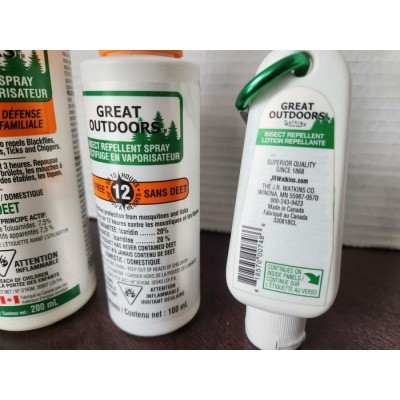 Lot de 4 répulsifs à insectes Great Outdoors Watkins – Adultes et enfants