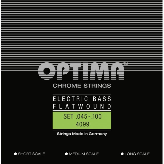 OPTIMA cordes FLATWOUND CHROME - basse électrique 45-100