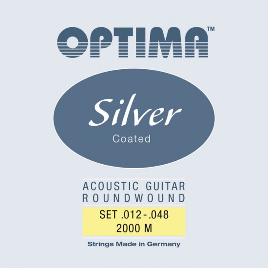 OPTIMA cordes ARGENT - guitare acoustique 12-48