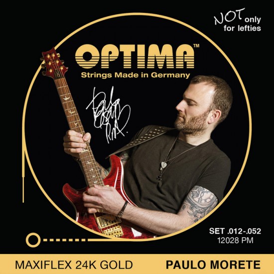 OPTIMA cordes MAXIFLEX OR 24 K "Paulo Morete" signature - guitare électrique 12-52