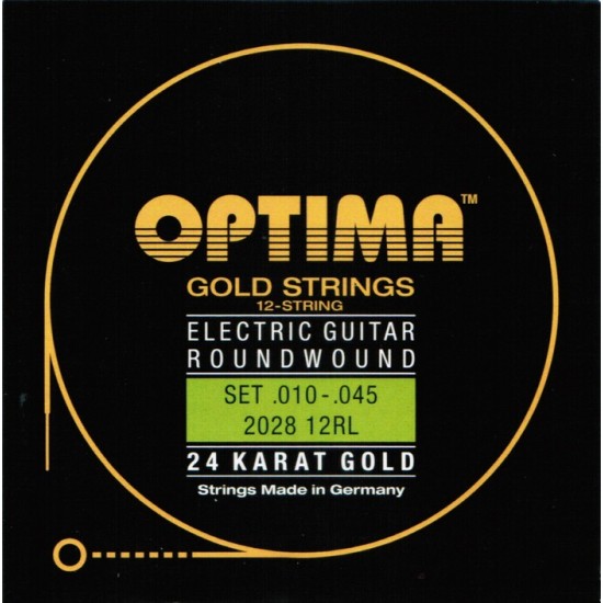 OPTIMA cordes OR 24 K - guitare électrique 12 cordes 10-45