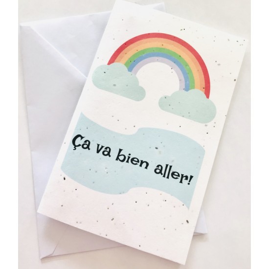 Carte sur papier ensemencé avec crayon plantable sprout